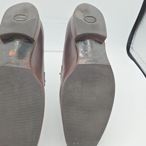 SALVATORE FERRAGAMO BROWN HORSE BIT MENS LOAFER DRESS SHOE VIBRAM SIZE 10D - Picture 9 of 11